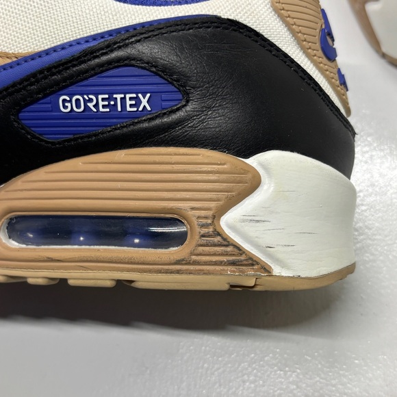 Men’s Nike Air Max 90s Gore-Tex tan and blue size 10.5 - Picture 10 of 12